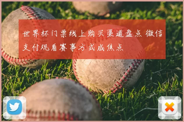 世界杯门票线上购买渠道盘点 微信支付观看赛事方式成焦点